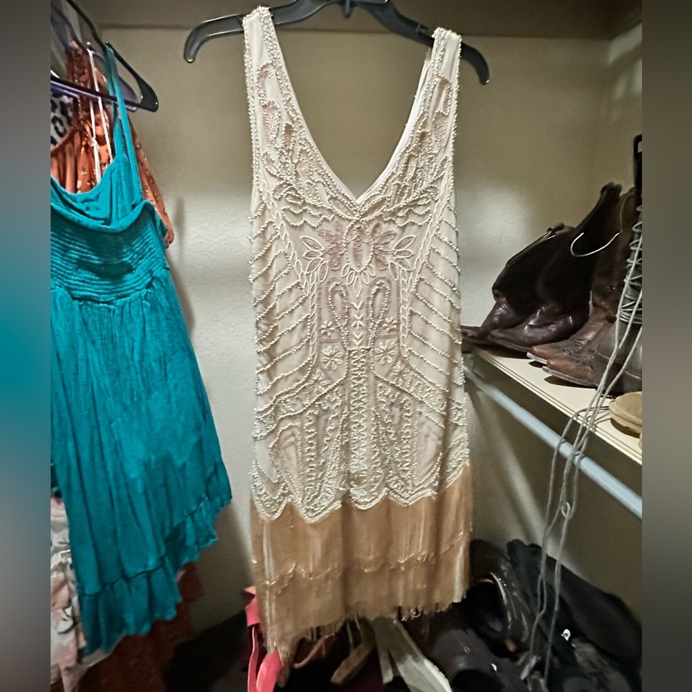 Gold flapper dress